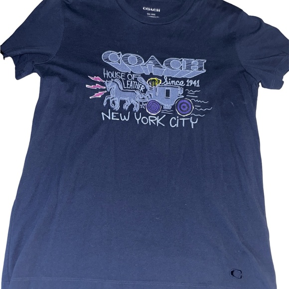 Authentic. COACH navy blue shirt - Picture 4 of 7